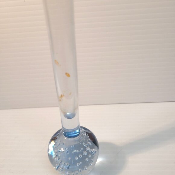 Holmegaard Bud Vases Denmark Set 3 Blown Glass Controlled Air Bubbles Single - Picture 9 of 10